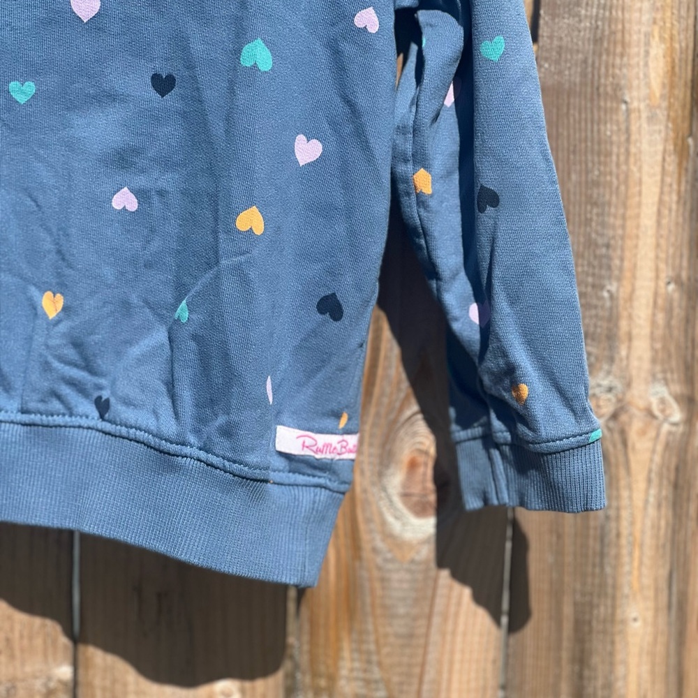 Ruffle Butts Hearts Print Ruffle Sweater - Picture 8 of 12
